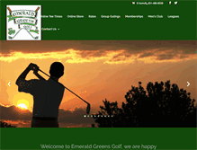 Tablet Screenshot of emeraldgreensgolf.com